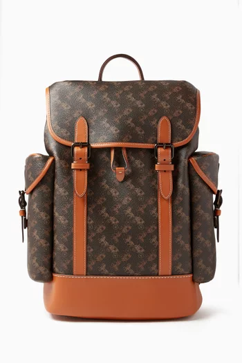 Hitch Horse & Carriage Print Backpack in Signature Canvas
