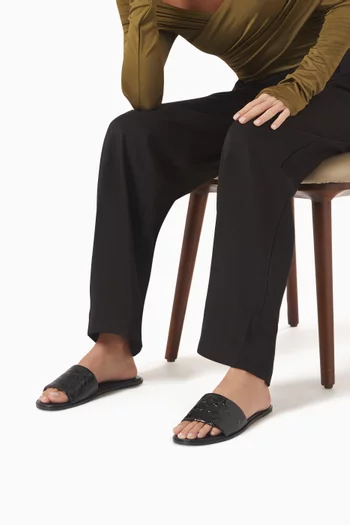 Holly Slide Sandals in Signature Patent Leather