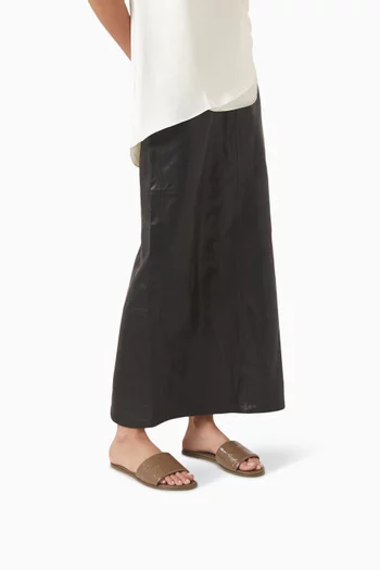 Holly Slide Sandals in Signature Patent Leather