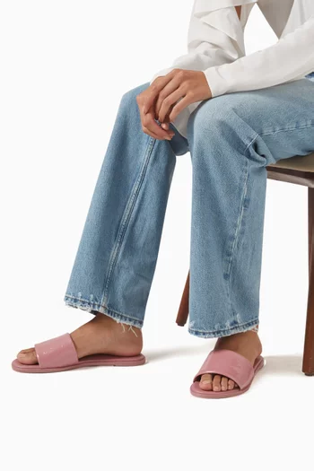 Holly Slide Sandals in Signature Patent Leather