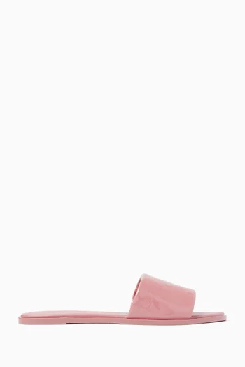 Holly Slide Sandals in Signature Patent Leather