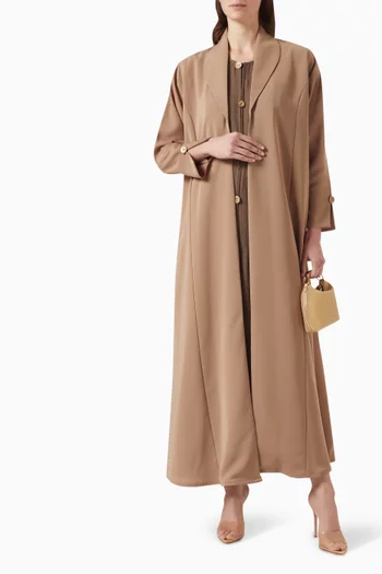 Coat-style Abaya Set in Crepe