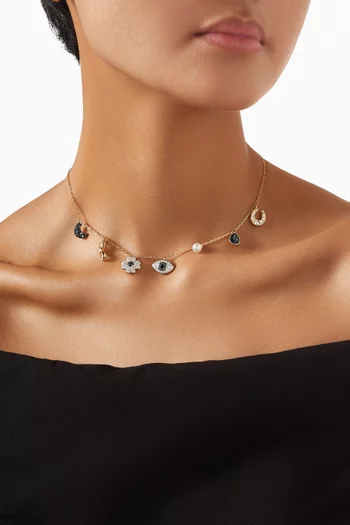 Symbolica Multi-charm Choker in Gold-tone Metal