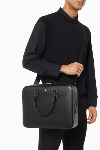 Medium Sartorial Document Case in Calfskin Leather