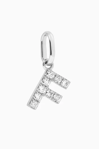 Letter 'B' Tennis Necklace Diamond Pendant in 18kt White Gold