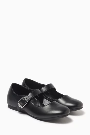 Emily Ballerina Flats in Leather