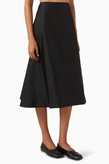 A-line Midi Skirt in Viscose Blend