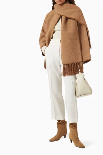 Petite Rib Knit Sweater in Wool Blend