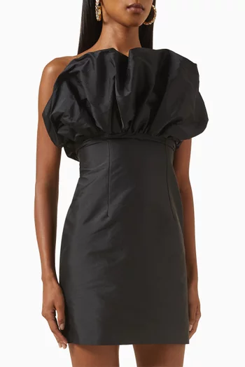 Shell Mini Dress in Taffeta