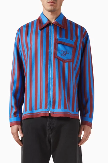 Breeze Striped Zip Shirt