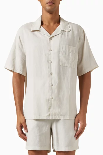Air Convertible Vacation Shirt in Linen-blend