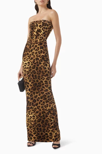 Ambra Leopard-print Maxi Dress in Cotton