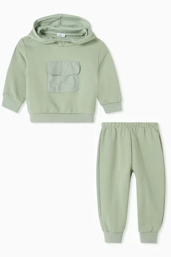 Pocket Tracksuit Set in Cotton Fleece