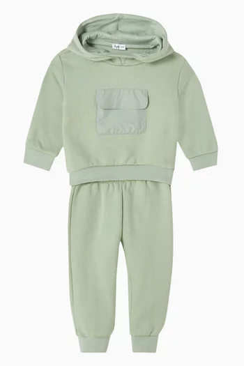 Pocket Tracksuit Set in Cotton Fleece