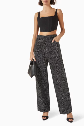 Glam Studs Low-waisted Jeans in Denim