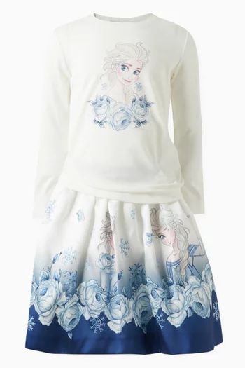 Frozen Elsa Long Sleeve T-shirt in Cotton-blend