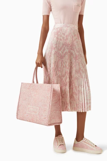 X-Large Athena Tote Bag in Barocco Jacquard Canvas
