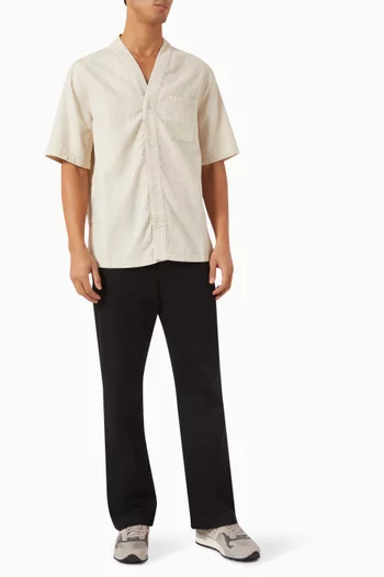 Faro Baseball Shirt in Linen-blend