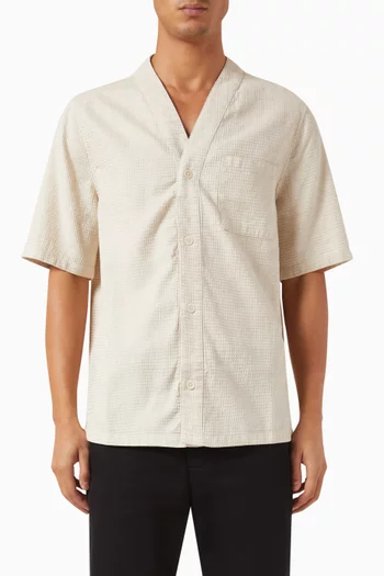 Faro Baseball Shirt in Linen-blend