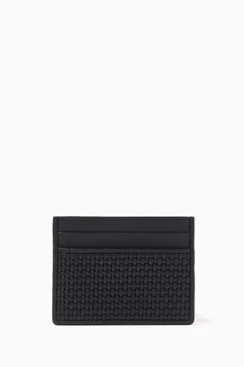 Card Case in Woven Nappa Leather