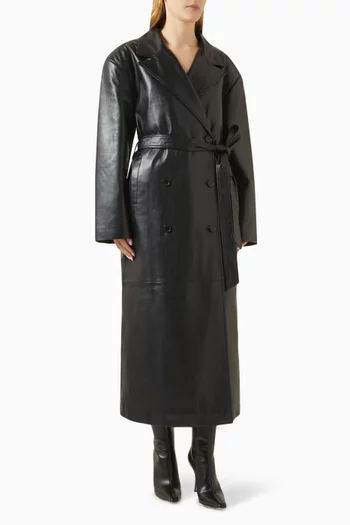 Tina Trench Coat in Vegan Leather