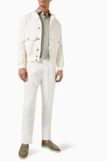 Knitted Shirt in Filo di Scozia Piqué