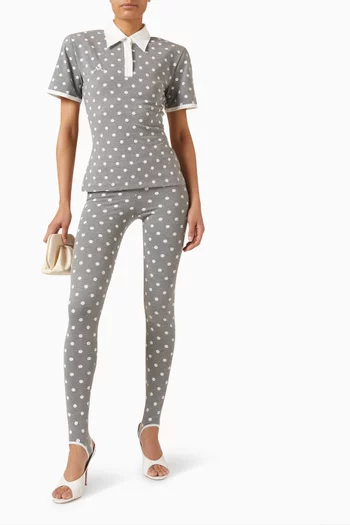 لغينغز بخصر مرتفع جيرسيه