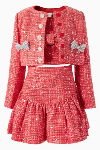 Jingle Skirt in Tweed & Sequins