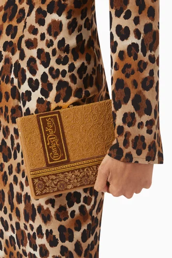 Charles Dickens Book Clutch in Silk & Felt
