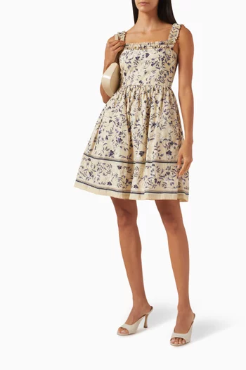 Achiote Café Off-shoulder Mini Dress in Cotton