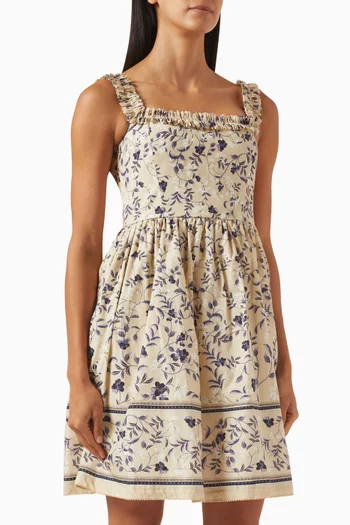 Achiote Café Off-shoulder Mini Dress in Cotton