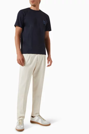 Embroidered Logo T-shirt in Cotton