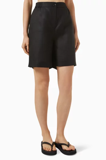 Alice High-rise Shorts in Linen