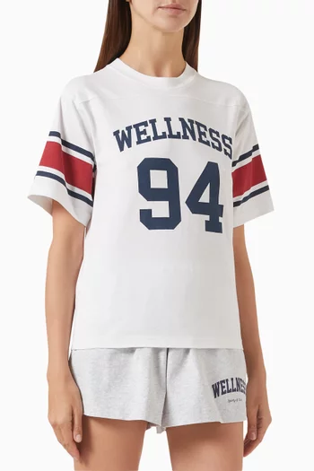 تي شيرت رغبي بطبعة ‏Wellness 94‏ قطن جيرسيه