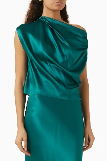 Draped One-shoulder Top