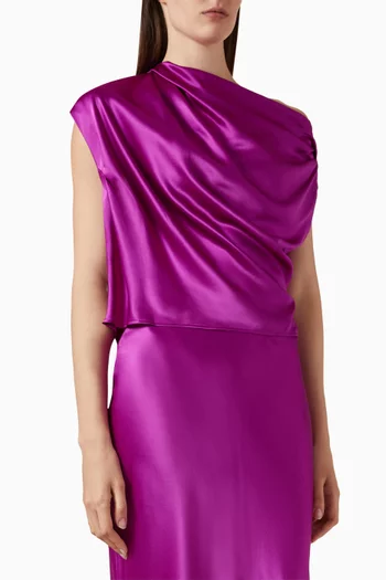 Draped One-shoulder Top