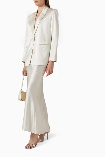 Oversized Blazer in Silk-satin