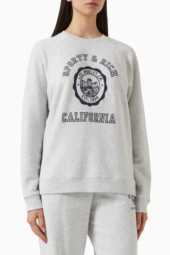 سويت شيرت بطبعة شعار California‏ مزيج قطن
