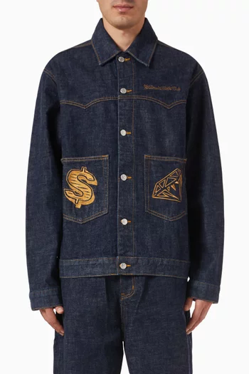 Diamonds & Dollars Selvedge Jacket in Denim