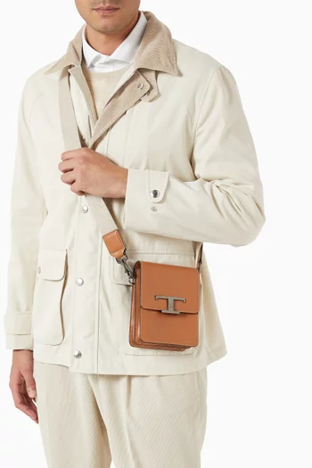 Micro Crossbody Bag in Leather