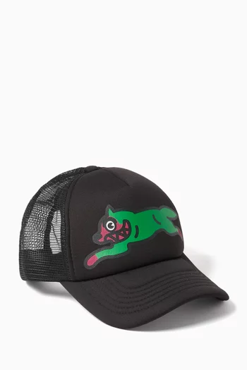 Running Dog Trucker Hat in Mesh