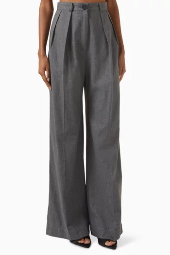 Pleated Wid-leg Pants