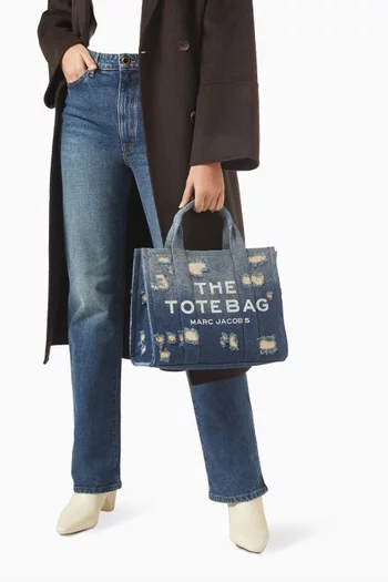 The Medium Rip & Repair Tote Bag in Denim