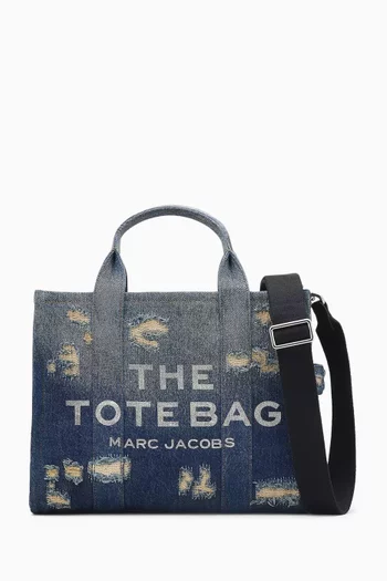 The Medium Rip & Repair Tote Bag in Denim