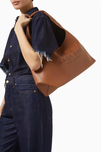 The Medium Sack Top-handle Bag in Leather