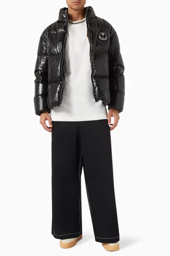 x Palm Angels Wide-leg Pants in Cotton Gabardine