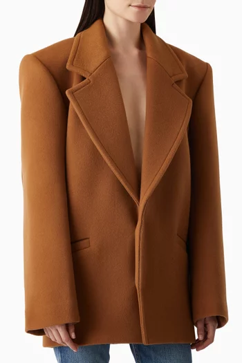 Single-breasted Coat in Wool