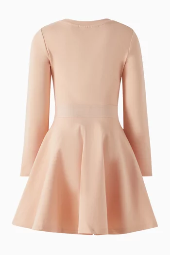 Logo Tape Flared Dress