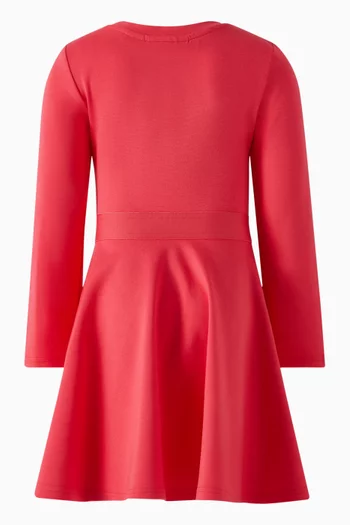 Logo Tape Flared Dress