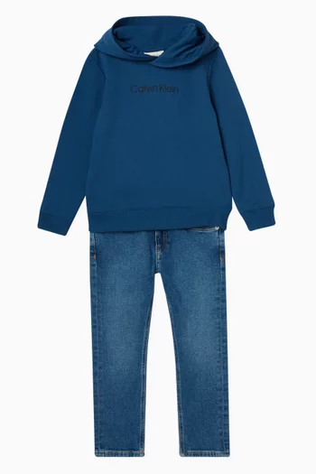 Logo Hoodie in Cotton-terry